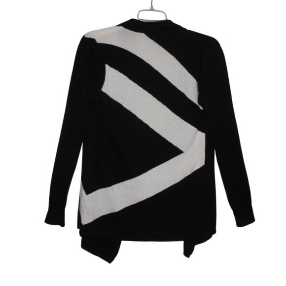 White House Black Market Black & White Striped Cardigan Women's  Size Medium - Picture 4 of 5